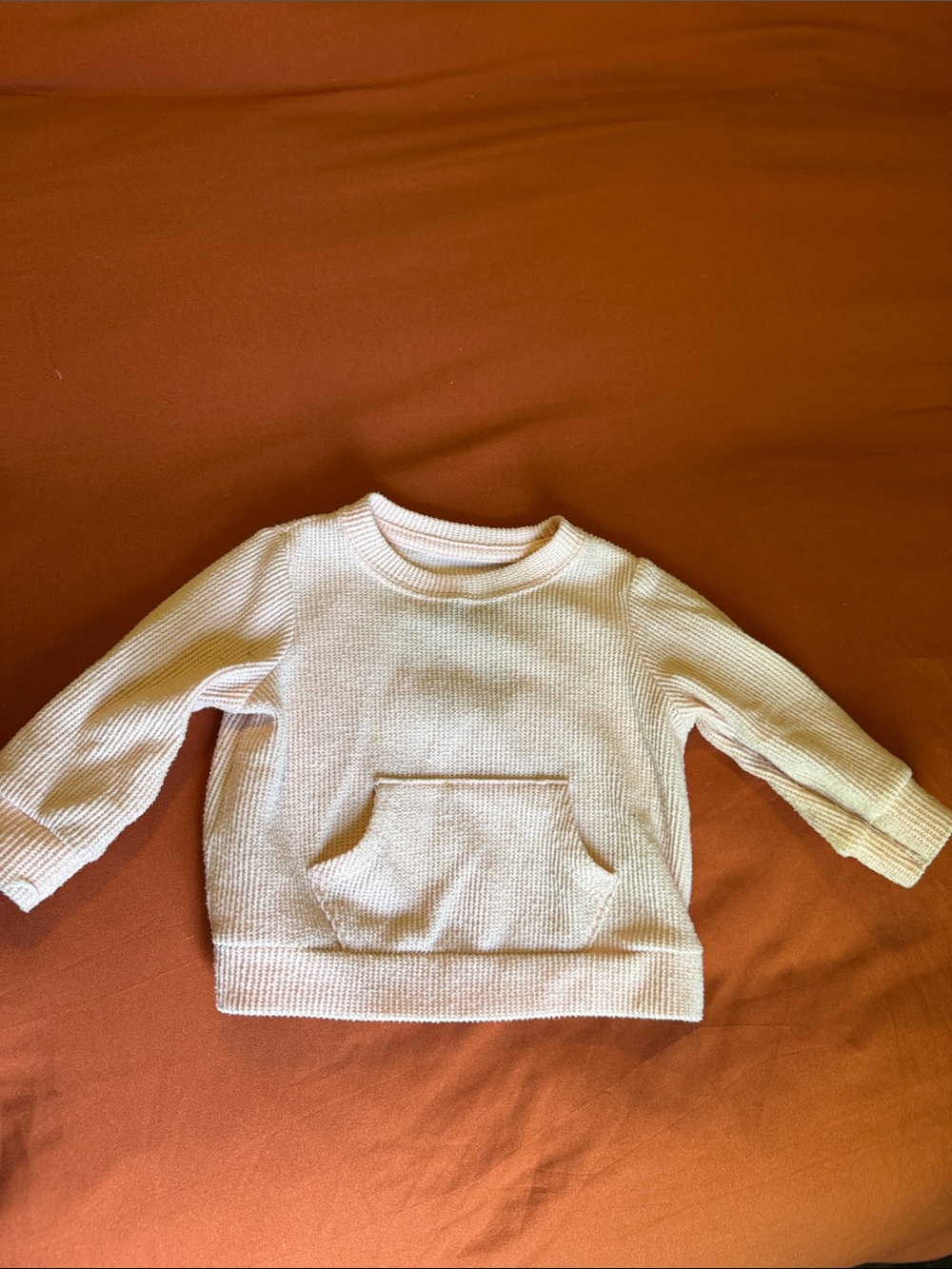 0-3mo Waffle Knit Girl’s Sweater